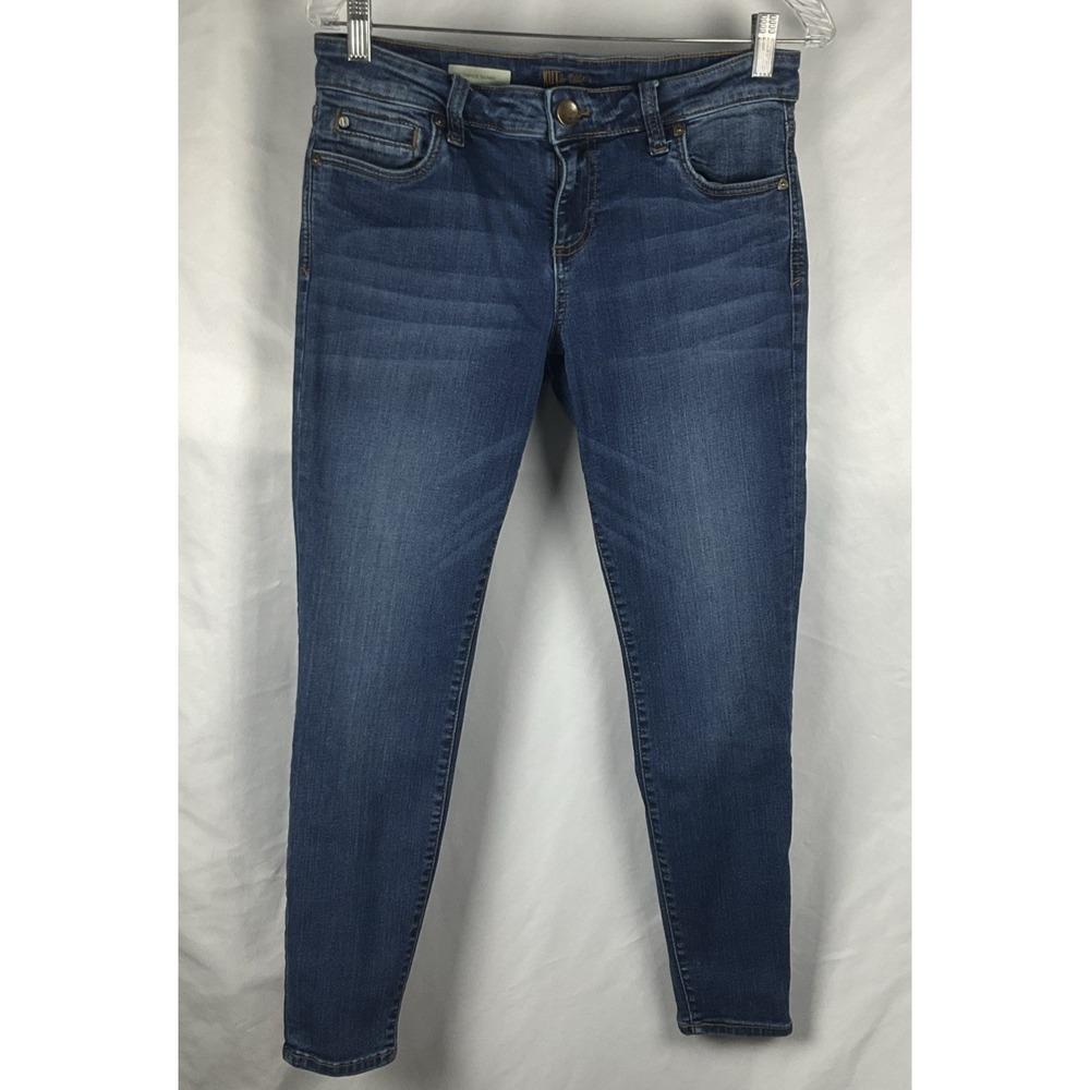 Kut From The Kloth Women's Size 8S Jeans Toothpick Skinny Med/ Dark Wash Stretch